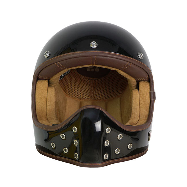Casco Moto Integral BY City The Rock Negro Brillante - URA Moto