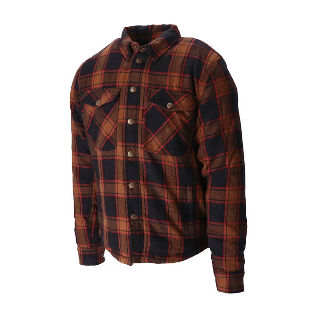 Camisa Moto a Cuadros 13 1/2 Long Run Marrón-Negra - URA Moto