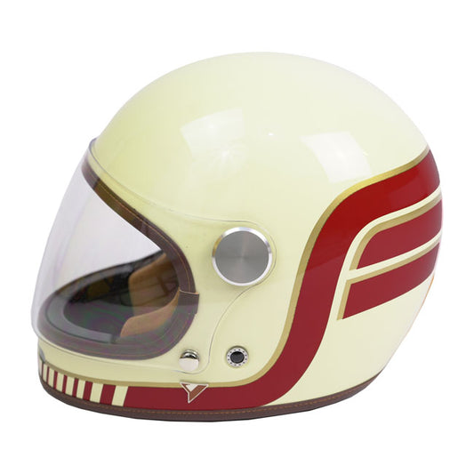 Casco Moto Integral BY City Roadster II HELMET Cream Wing - URA Moto