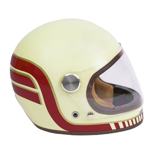 Casco Moto Integral BY City Roadster II HELMET Cream Wing - URA Moto