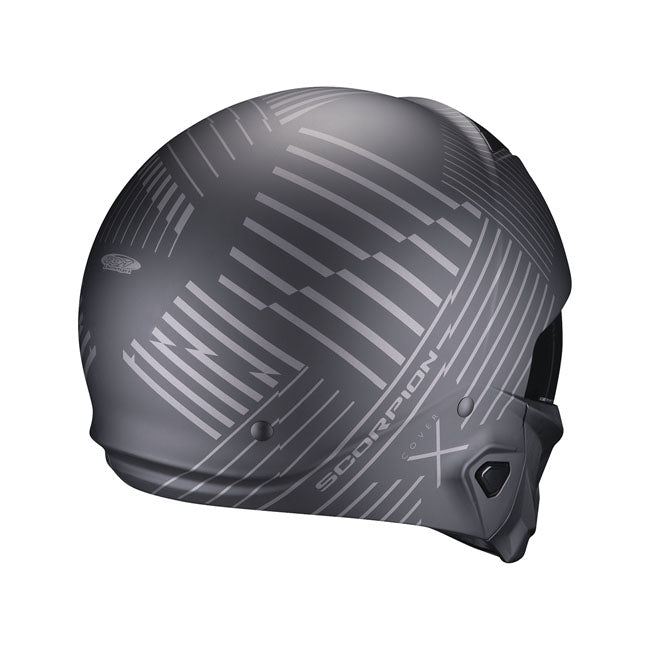 Casco Moto Scorpion EXO-Combat II Negro-Plata Mate - URA Moto