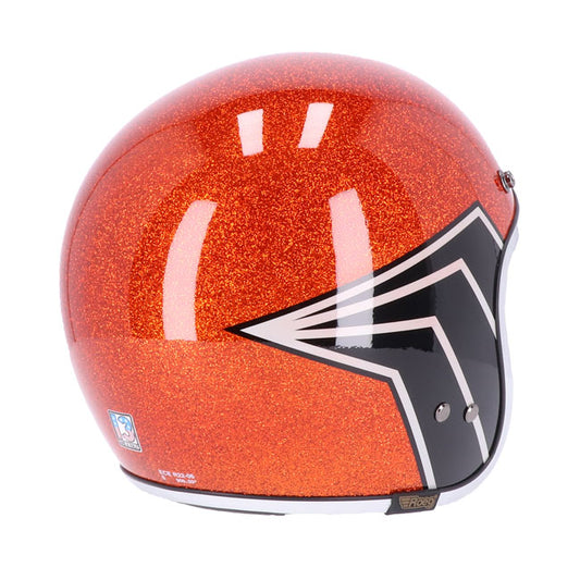 Casco moto Jet Roeg X 13 1/2 Skull Jettson Ambar - URA Moto