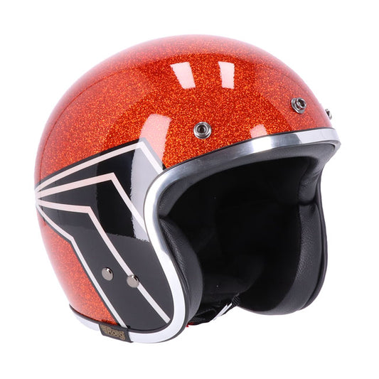 Casco moto Jet Roeg X 13 1/2 Skull Jettson Ambar - URA Moto