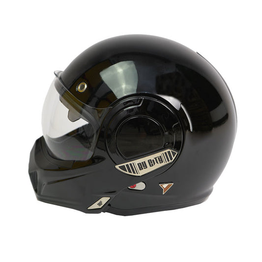Casco Moto Modular BY City 180 Negro Brillo - URA Moto