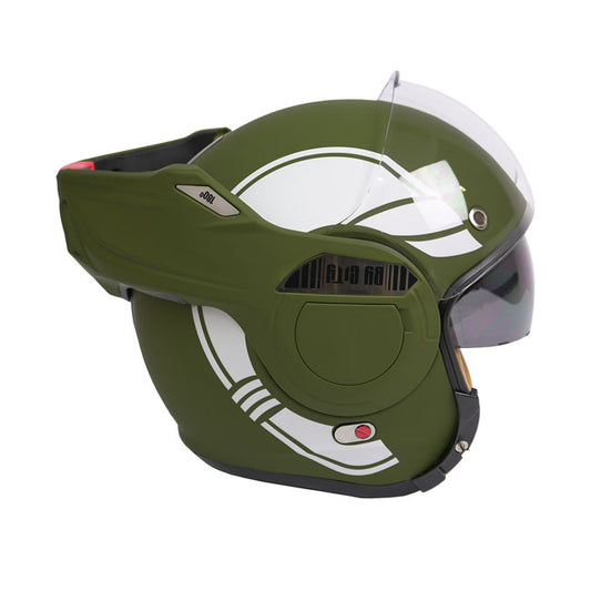 Casco Moto Modular BY City 180 Verde - URA Moto