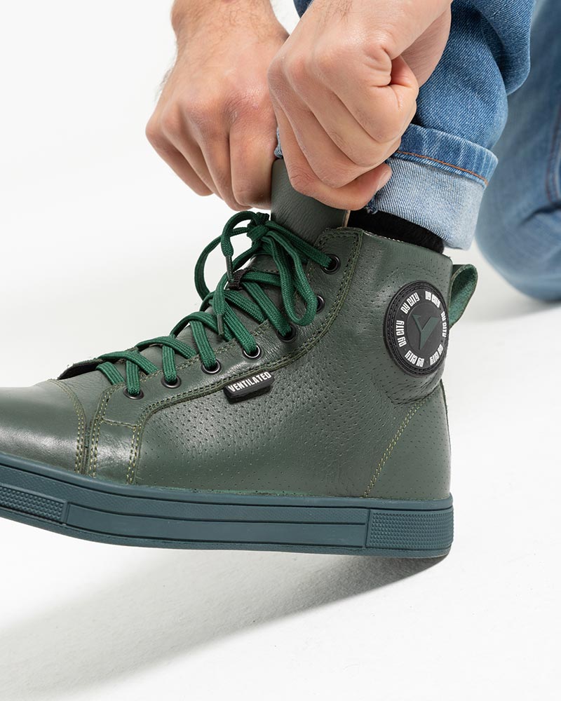 Calzado Moto BY City Tradition II Verdes - URA Moto