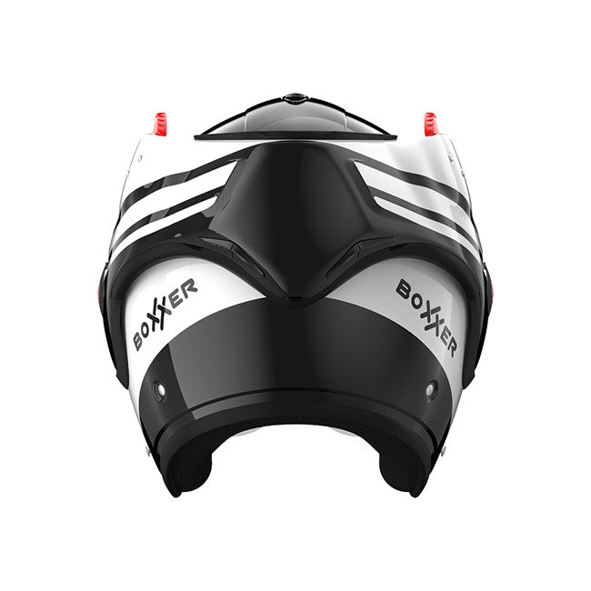 Casco moto Roof Modular Boxxer Sting Negro-Blanco - URA Moto