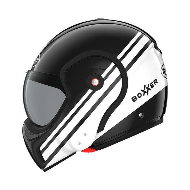 Casco moto Roof Modular Boxxer Sting Negro-Blanco - URA Moto