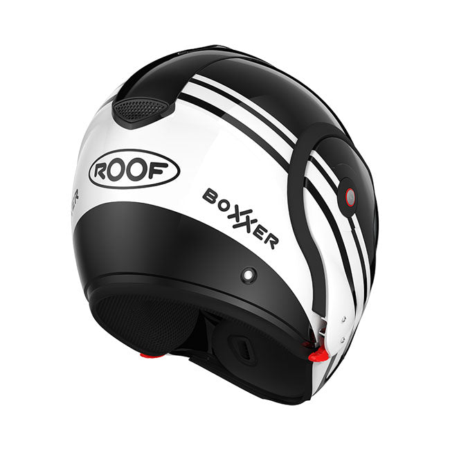 Casco moto Roof Modular Boxxer Sting Negro-Blanco - URA Moto