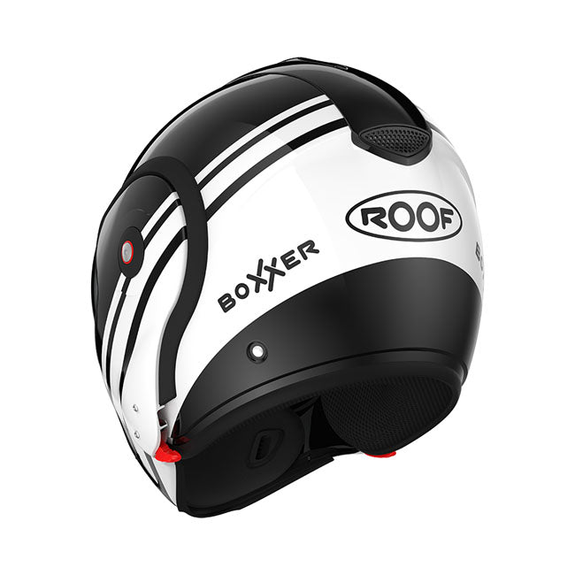 Casco moto Roof Modular Boxxer Sting Negro-Blanco - URA Moto