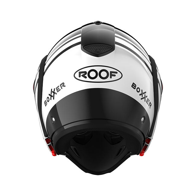 Casco moto Roof Modular Boxxer Sting Negro-Blanco - URA Moto