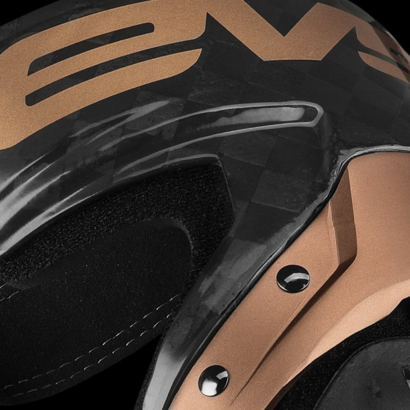 Protección Rodilleras Ortopédicas EVS AXIS PRO Negro-Cobre - URA Moto