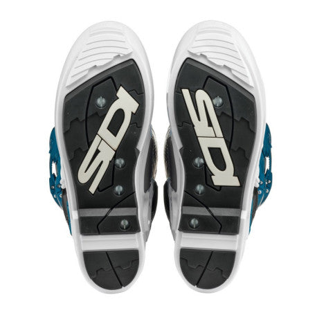 Botas Moto SIDI Crossfire 3 SRS Blanco Azul Petroleo