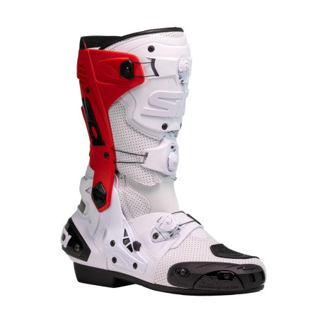 Botas Sidi Rex Air blanco/rojo | Racing Ventiladas