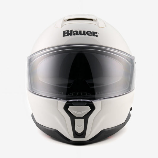 Casco Integral Blauer FF-01 Blanco Fibra Doble Visor