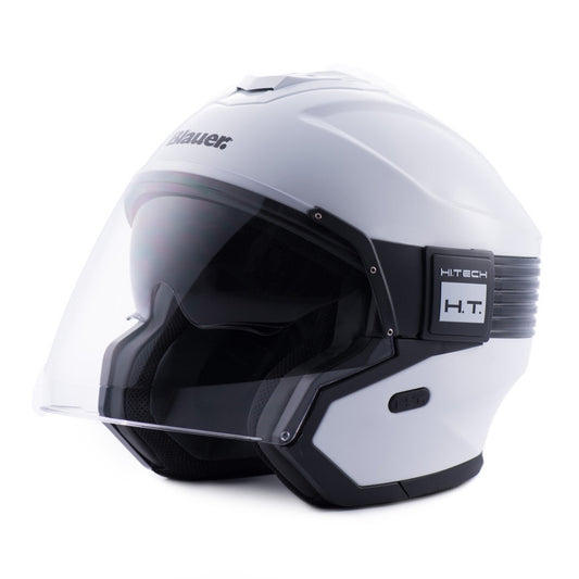 Casco Moto Jet Blauer HACKER BTR Blanco-Negro - URA Moto