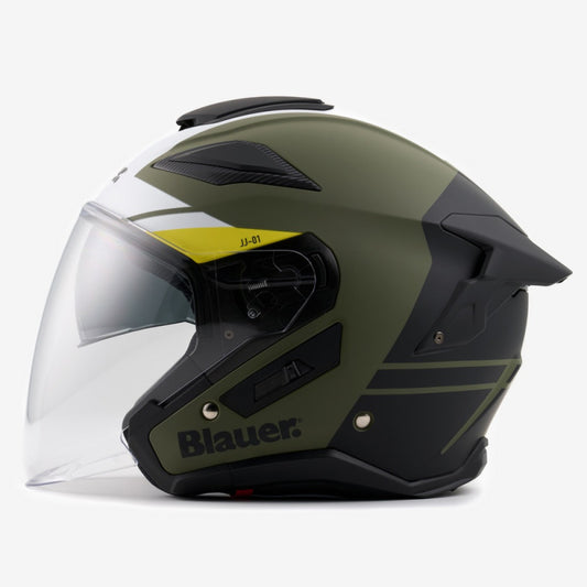 Casco Jet Blauer JJ-01 Verde Mate ABS Ligero