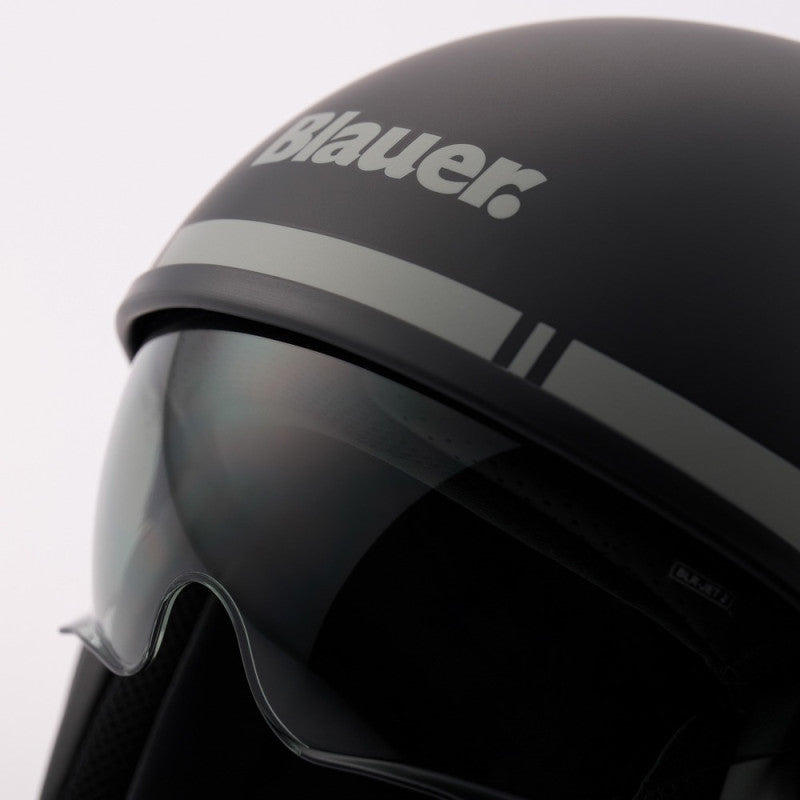 Casco Jet Blauer Pilot 06 Go Titanio Mate Fibra
