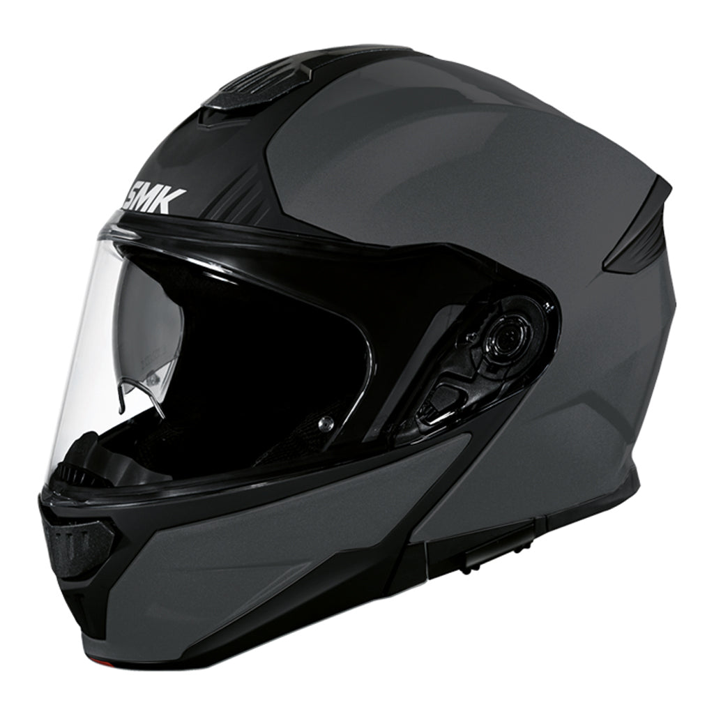 Casco moto SMK Modular Gullwing Gris Cemento Mate (MA600) - URA Moto