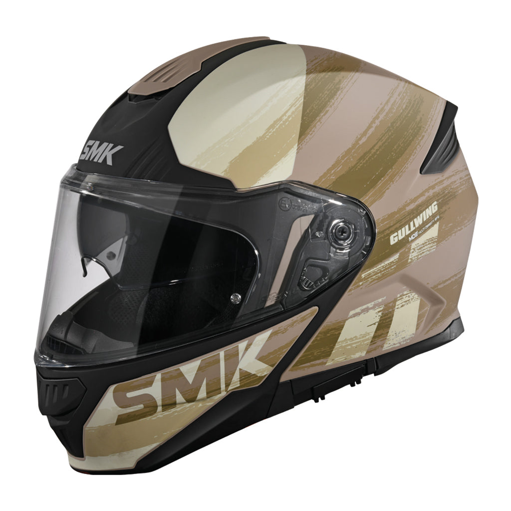 Casco moto SMK Modular Gullwing Tourleader Decorado Mate (MA747) - URA Moto