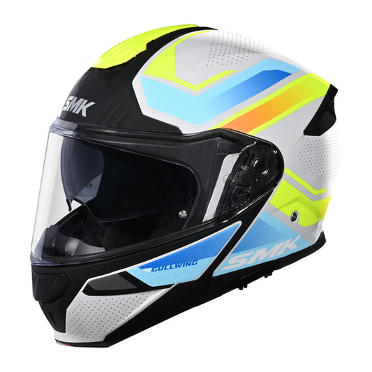 Casco moto SMK Modular Gullwing Supertour Decorado Brillo (GL654)
