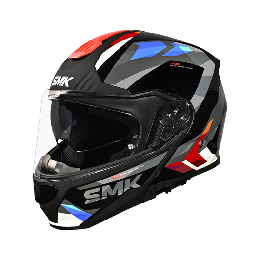Casco SMK Gullwing Charger Decorado Brillo GL263 - Modular Touring ECE 22.06 - URA Moto