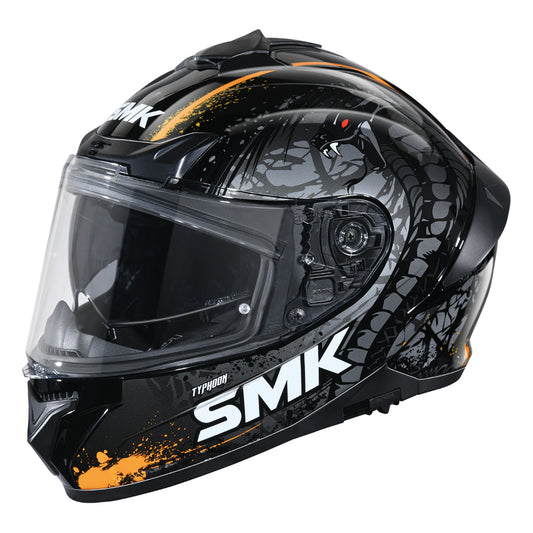 Casco moto SMK Integral Typhoon Reptile Decorado Brillo (GL277) - URA Moto