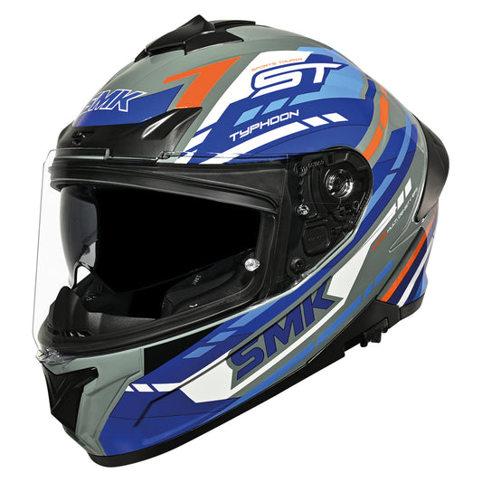 Casco SMK Typhoon Sports Tourer Decorado Mate MA651 - Integral Touring ECE 22.06 - URA Moto