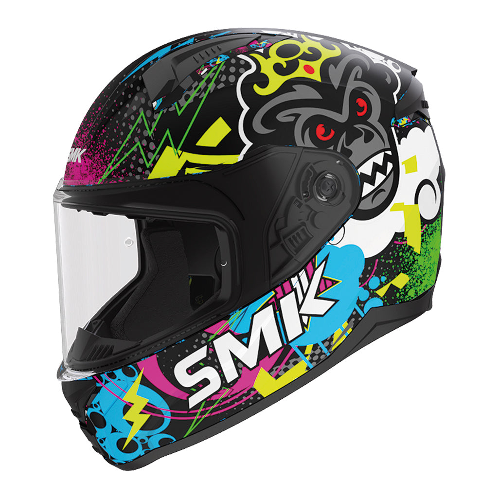 Casco Integral Moto Infantil Bionic Chimpz Decorado Mate (MA264)