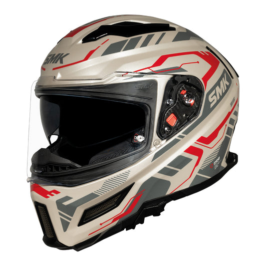 Casco SMK Agnar Tektron Decorado Brillo GL163 - Integral ECE 22.06 - URA Moto