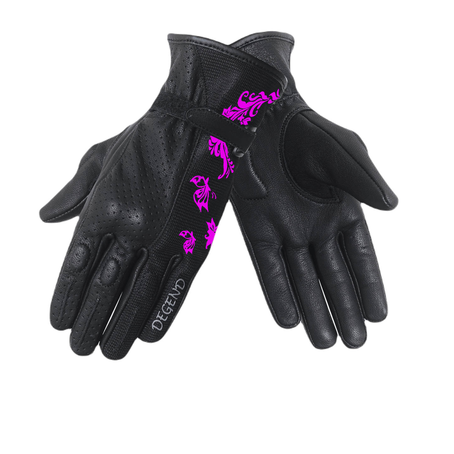 Guante Moto Verano Degend Mujer Butterfly Lady Violeta - URA Moto