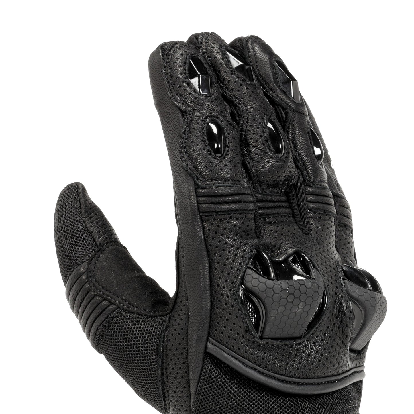 Guantes Moto Verano Rainers Dinamiko Negros - URA Moto