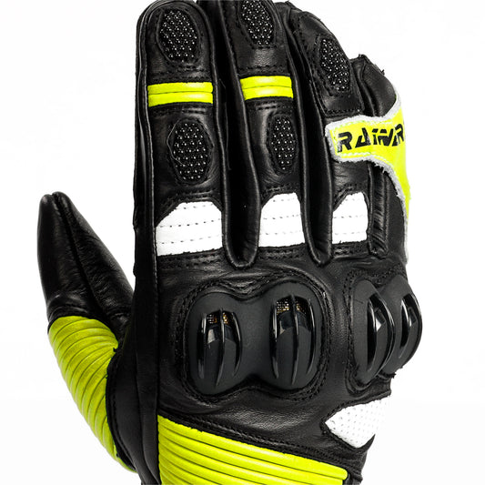 Guante Racing Junior GAME-F CE | Rainers Sports Amarillo Flúor - Homologado EN 13594