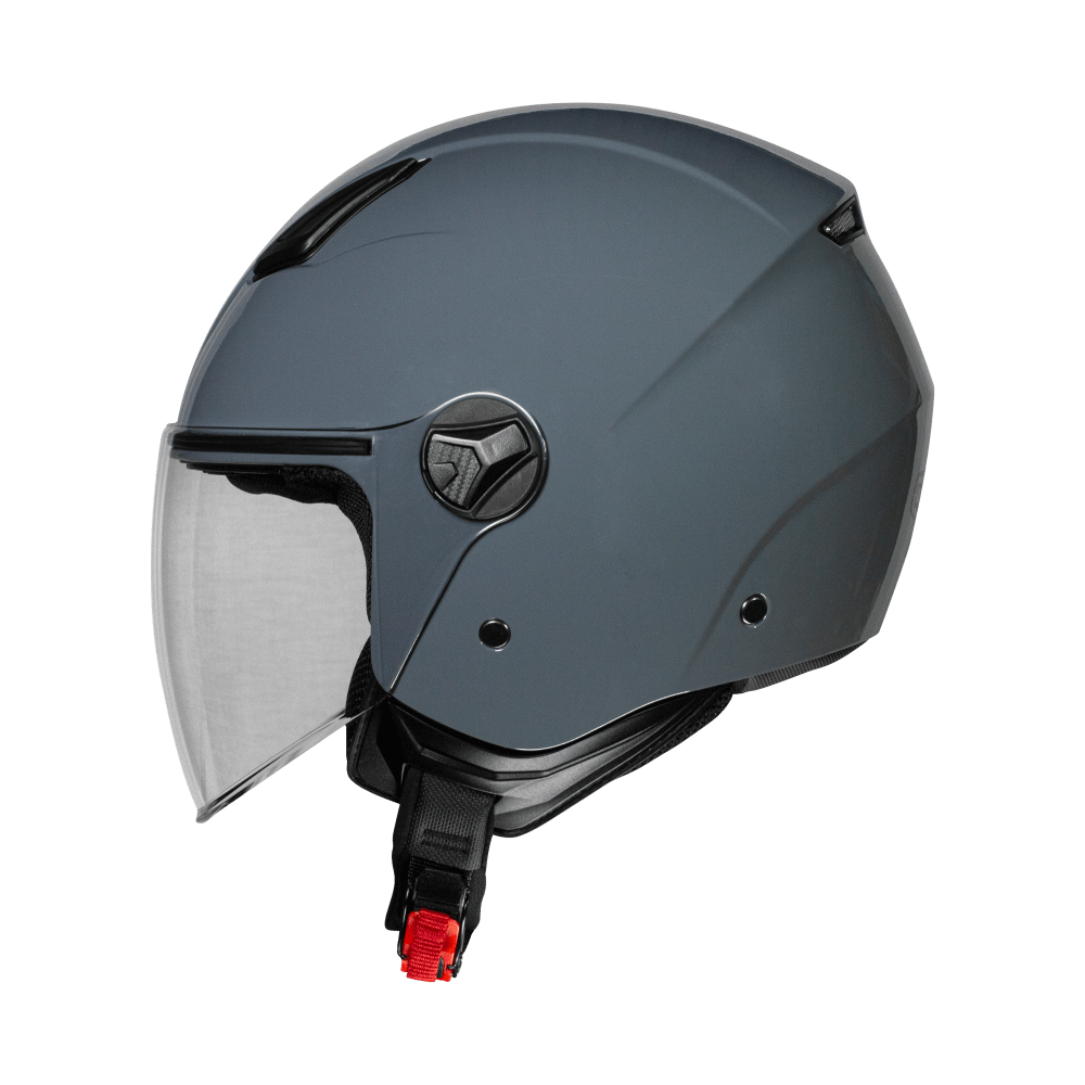 Casco moto Jet CMS D-JET PLAIN Nardo Grey - URA Moto
