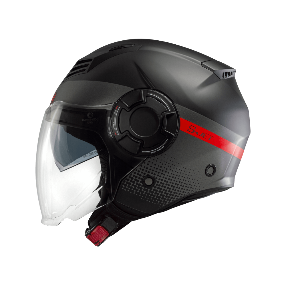Casco moto Jet CMS 2.0 S-Jet Quartz Red - URA Moto