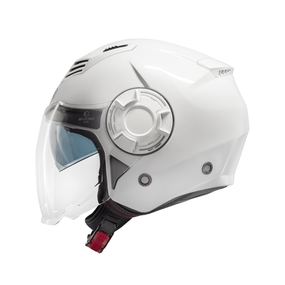 Casco moto CMS Jet PLAIN S-Jet 2.0 Artic White - URA Moto