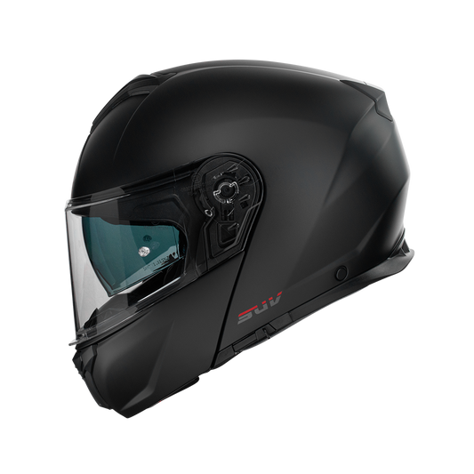 Casco Modular CMS SUV PLAIN BLACK MT – Abatible Negro Mate con Visor Solar, ECE 22.06 y Máximo Confort Touring