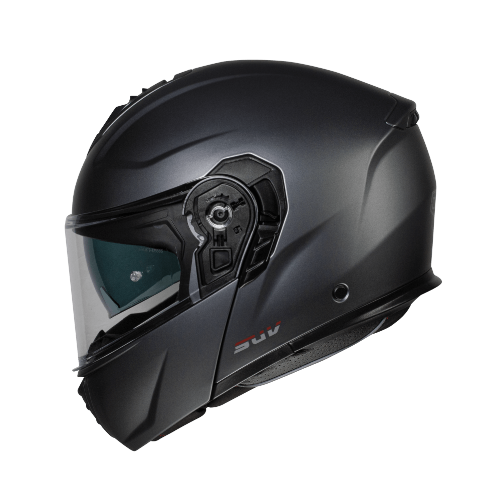 Casco moto Modular CMS SUV Plain Titanium Matt - URA Moto