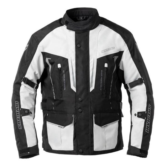 Chaqueta Moto Invictus Aquiles 2.0 Gris Unisex - Cordura Tres Cuartos - URA Moto