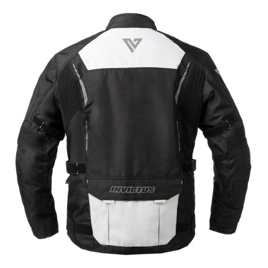 Chaqueta Moto Invictus Aquiles 2.0 Gris Unisex - Cordura Tres Cuartos - URA Moto