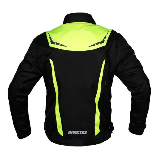 Chaqueta Moto Invictus Corta Atlas Black-Fluo - URA Moto