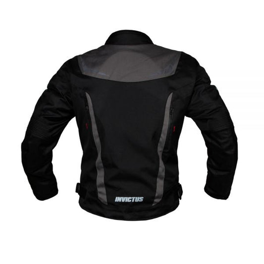 Chaqueta Moto Invictus Corta Atlas Black-Gris - URA Moto