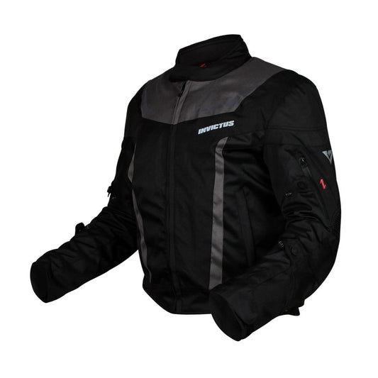 Chaqueta Moto Invictus Corta Atlas Black-Gris - URA Moto