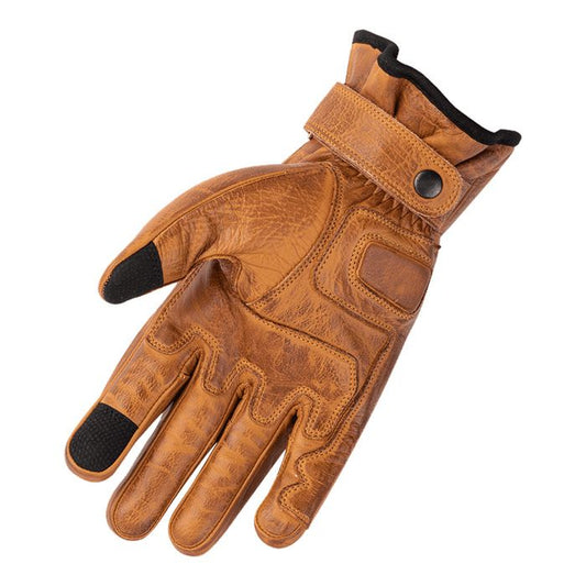 Guantes Moto Invictus Cuero El Bravo Mostaza - URA Moto