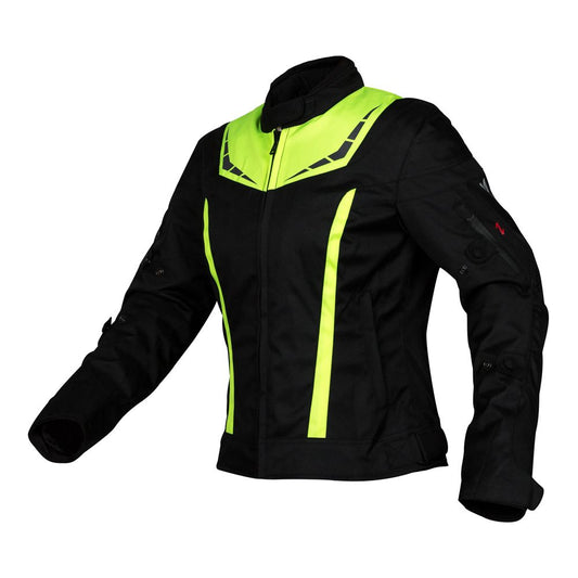 Chaqueta Moto Invictus Mujer Diana Black-Fluo - URA Moto