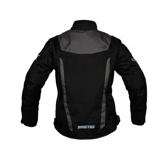 Chaqueta Moto Invictus Mujer Diana Black-Grey - URA Moto
