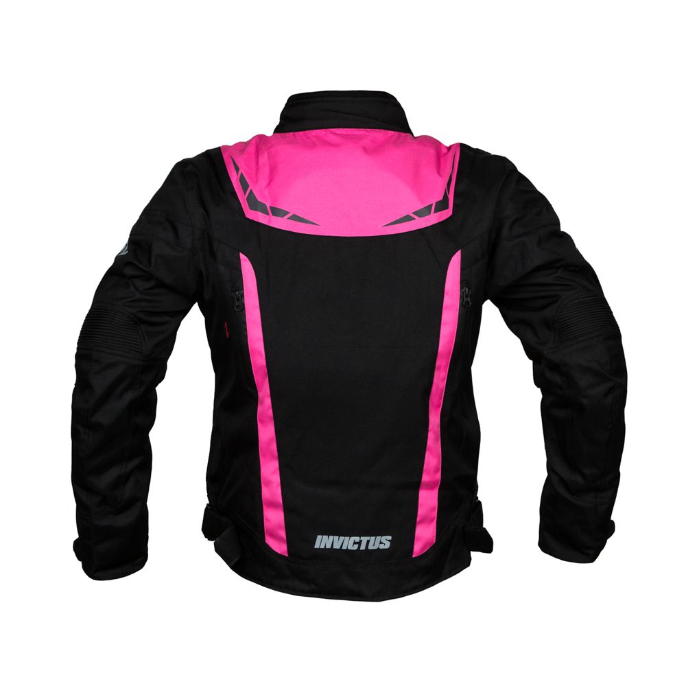 Chaqueta Moto Invictus Mujer Diana Black-Violeta - URA Moto