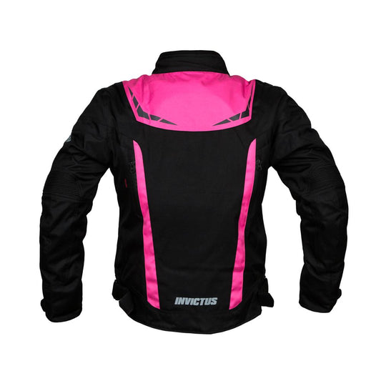 Chaqueta Moto Invictus Mujer Diana Black-Violeta - URA Moto
