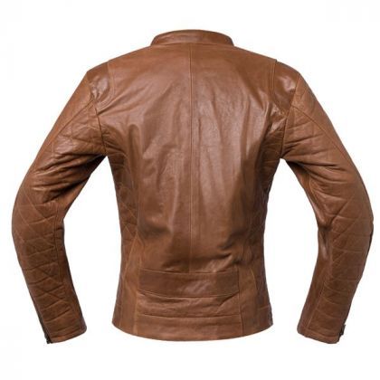 Chaqueta Moto Cuero Invictus Vintage Hector Marrón - URA Moto