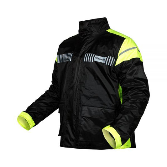 Traje Agua Dos Piezas Negro-Fluor con Reflectante - URA Moto